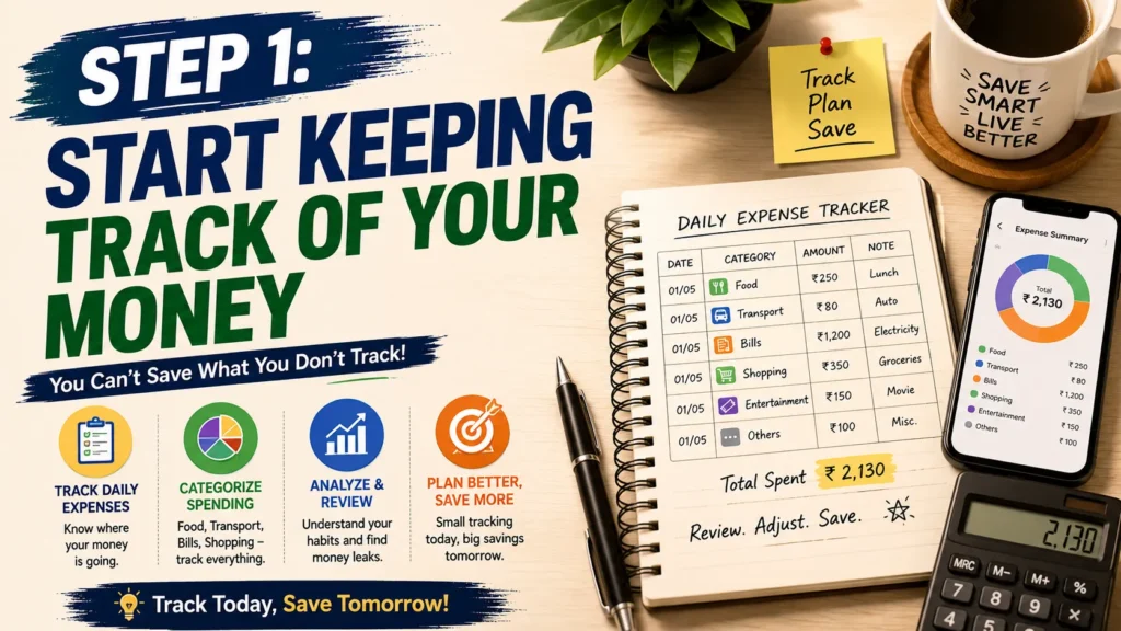 How to Save Money Fast Even on a Low Salary in 2026 expense tracking image