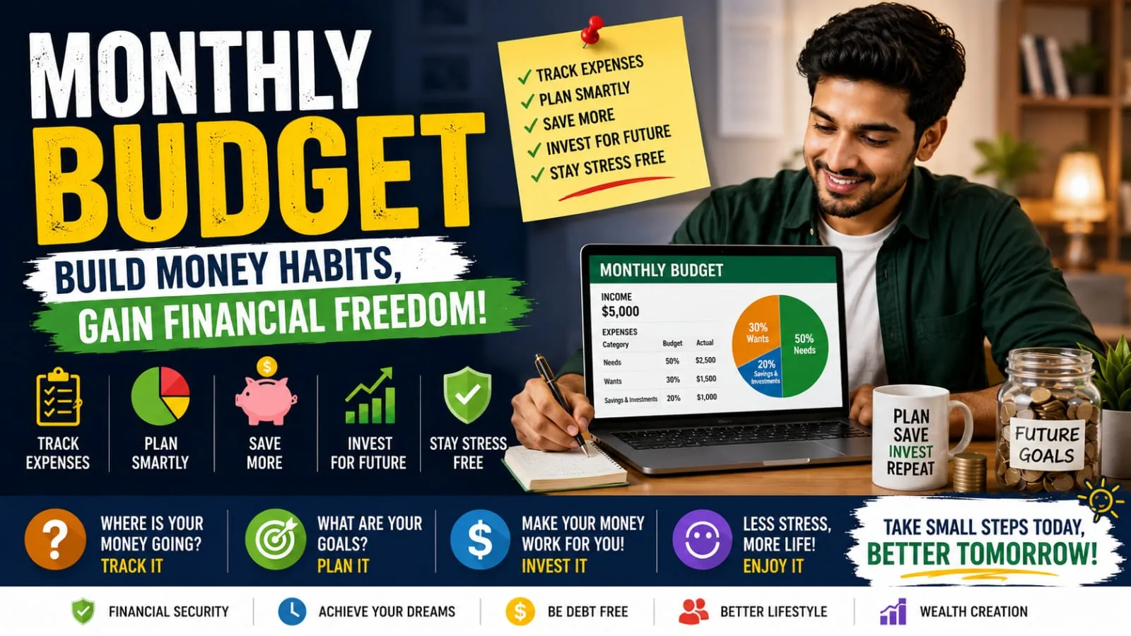 How to Create a Monthly Budget beginner guide feature image