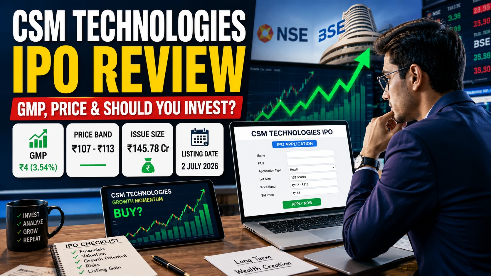 CSM Technologies IPO Review: GMP, Price & Should You Invest?