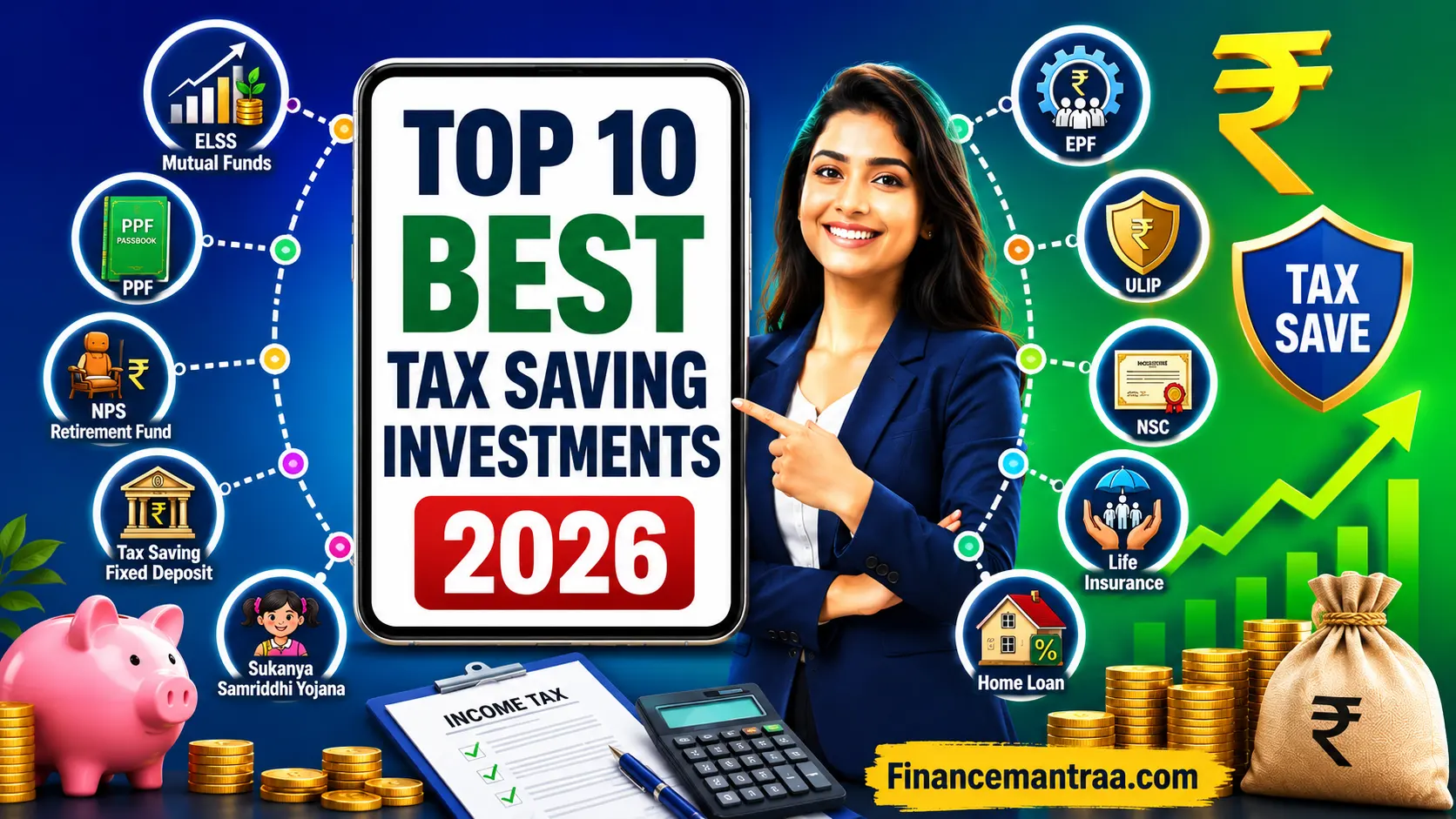 Top 10 Best Tax Saving Investments 2026 in India: Save Tax & Build Wealth