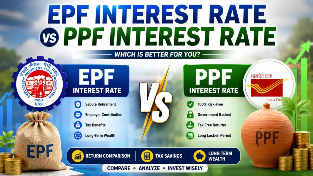 EPF Interest Rate For 2026 comparison with PPF rates