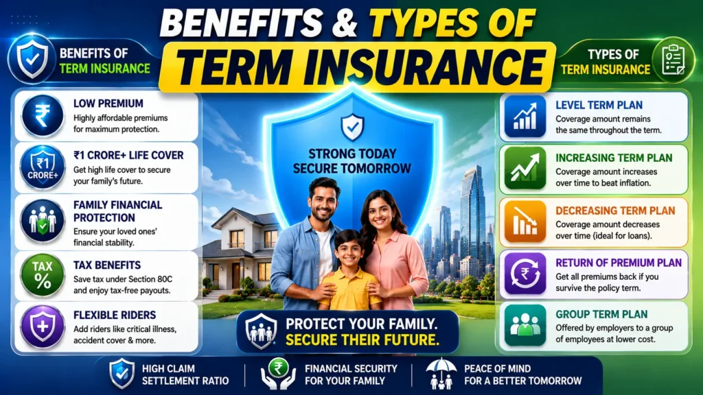 Term Insurance Explained: Benefits, Types & Buying Guide