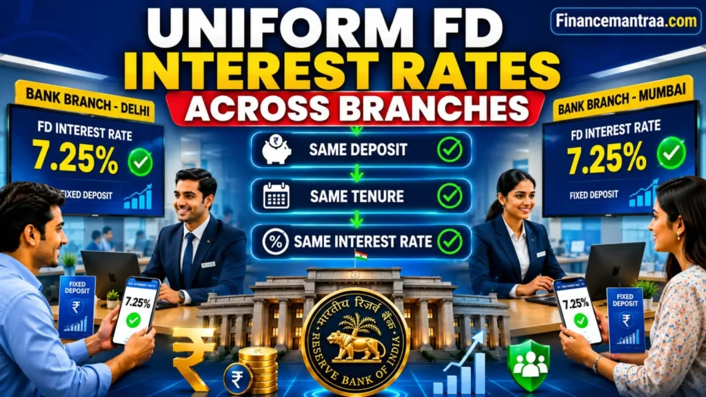Uniform FD interest rates across bank branches