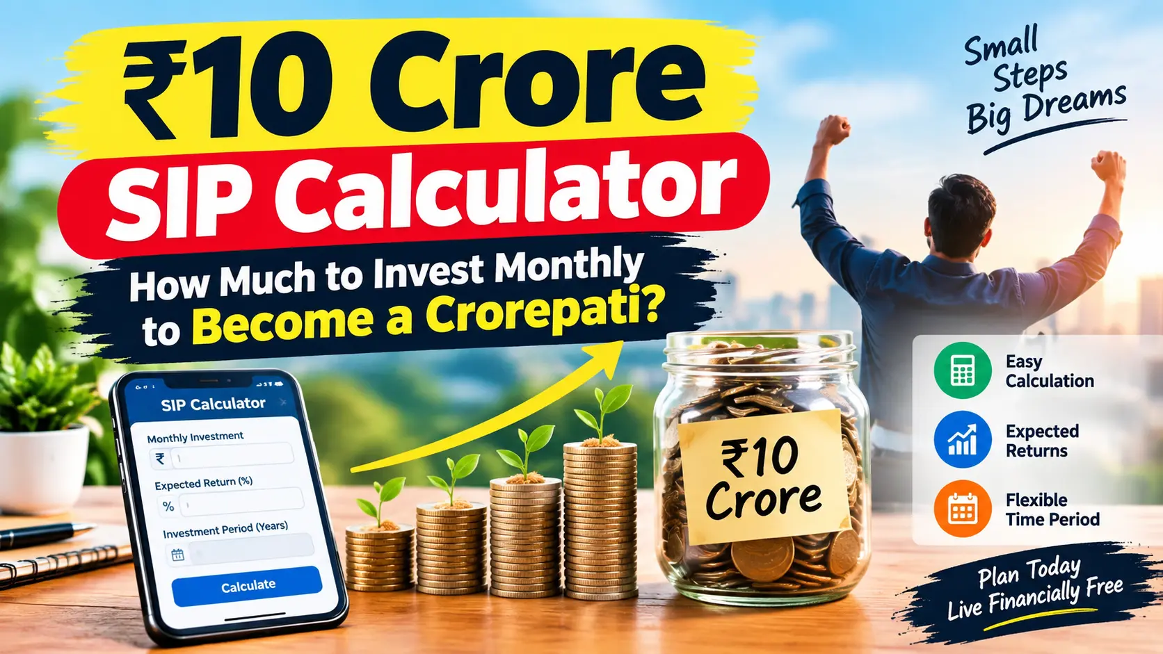 ₹10 Crore SIP Calculator: How Much to Invest Monthly to Become a Crorepati?