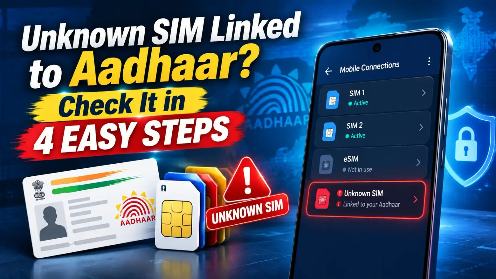 Check unknown SIM cards linked to your Aadhaar in 4 easy steps