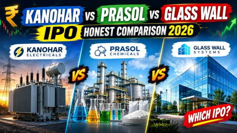 Kanohar vs Prasol vs Glass Wall IPO comparison 2026