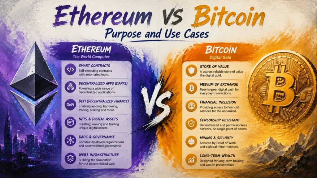 Ethereum vs Bitcoin 2026: Honest Comparison for Beginners