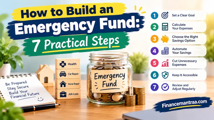 Emergency fund guide showing how to calculate and save money for unexpected expenses.