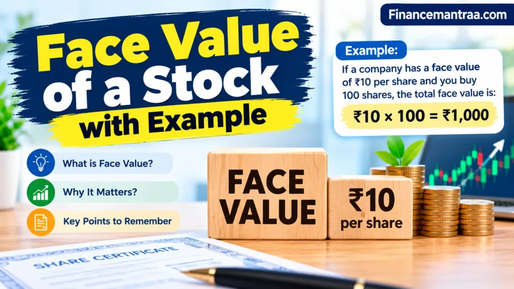 Face value of a stock explained with a simple example