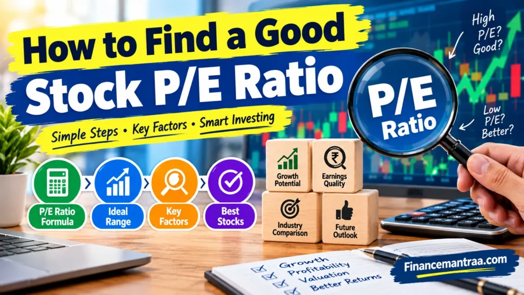 Stock P/E Ratio formula and meaning explained for beginners
