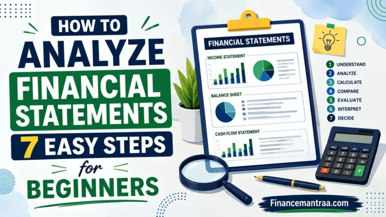 Beginner analyzing income statement, balance sheet and cash flow statement charts