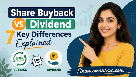 Comparison chart showing share buyback vs dividend differences for investors